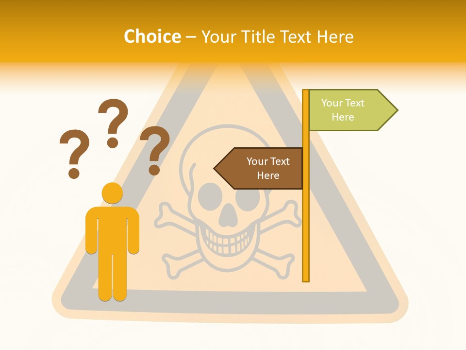 A Warning Sign With A Skull And Crossbones On It PowerPoint Template