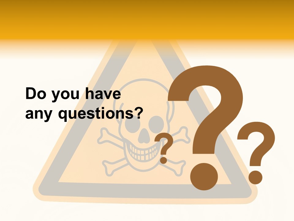 A Warning Sign With A Skull And Crossbones On It PowerPoint Template