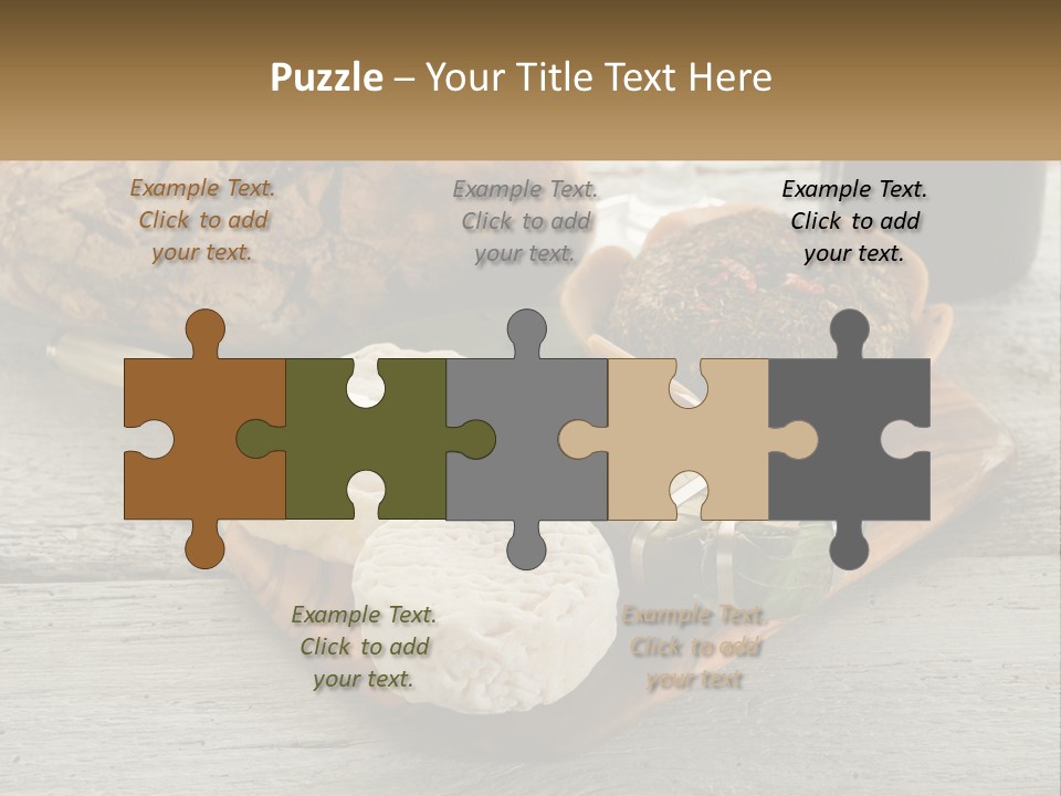 A Plate With Bread And Other Foods On It PowerPoint Template