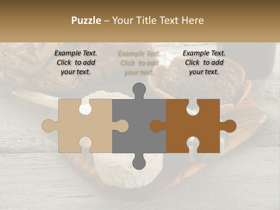 A Plate With Bread And Other Foods On It PowerPoint Template