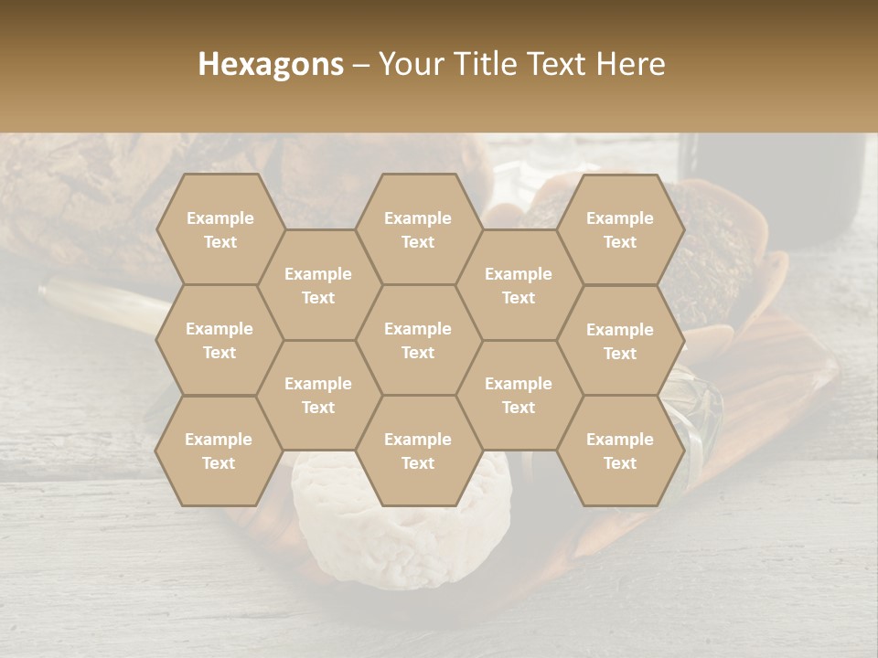 A Plate With Bread And Other Foods On It PowerPoint Template