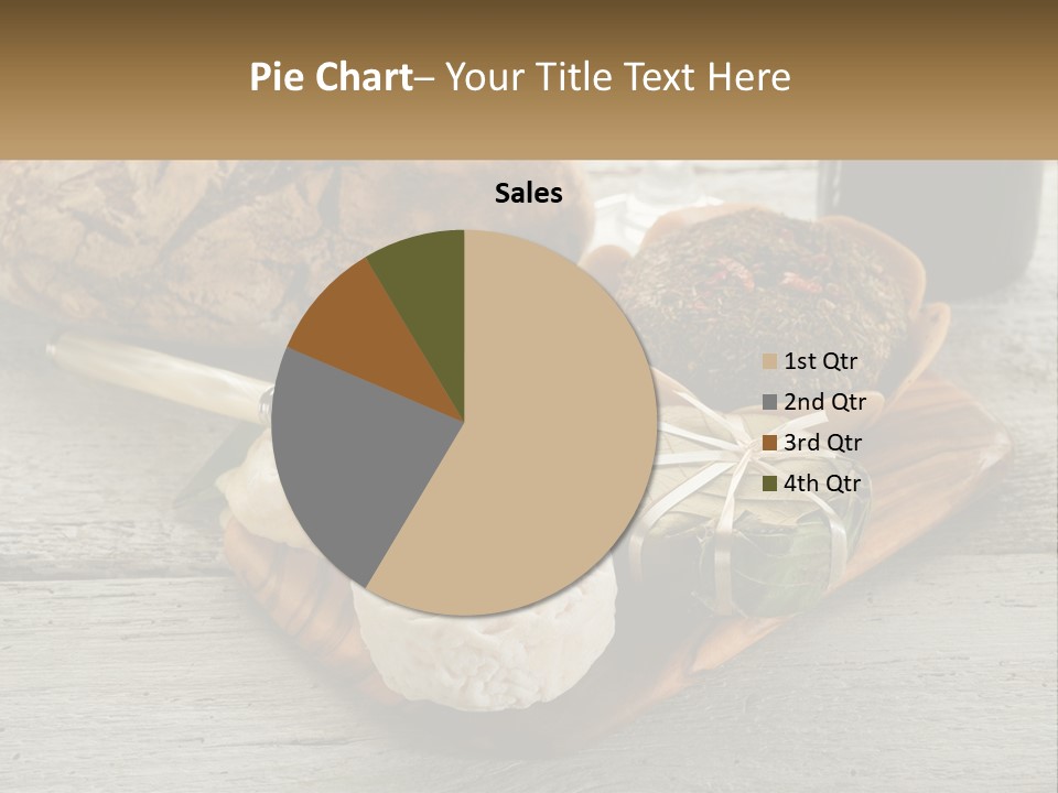 A Plate With Bread And Other Foods On It PowerPoint Template