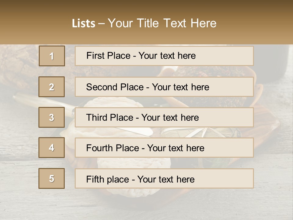A Plate With Bread And Other Foods On It PowerPoint Template