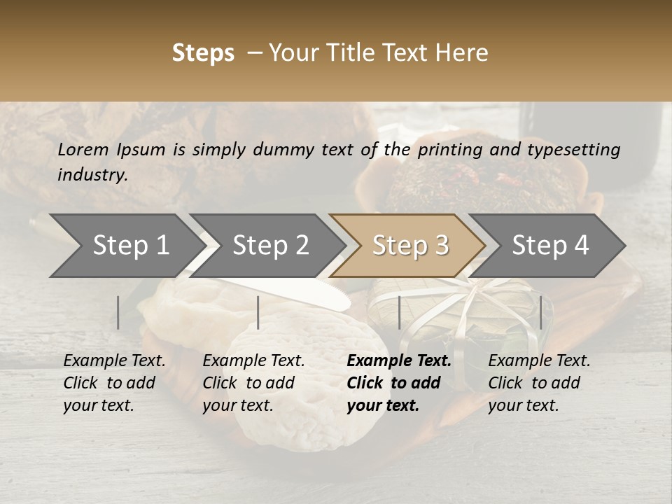 A Plate With Bread And Other Foods On It PowerPoint Template