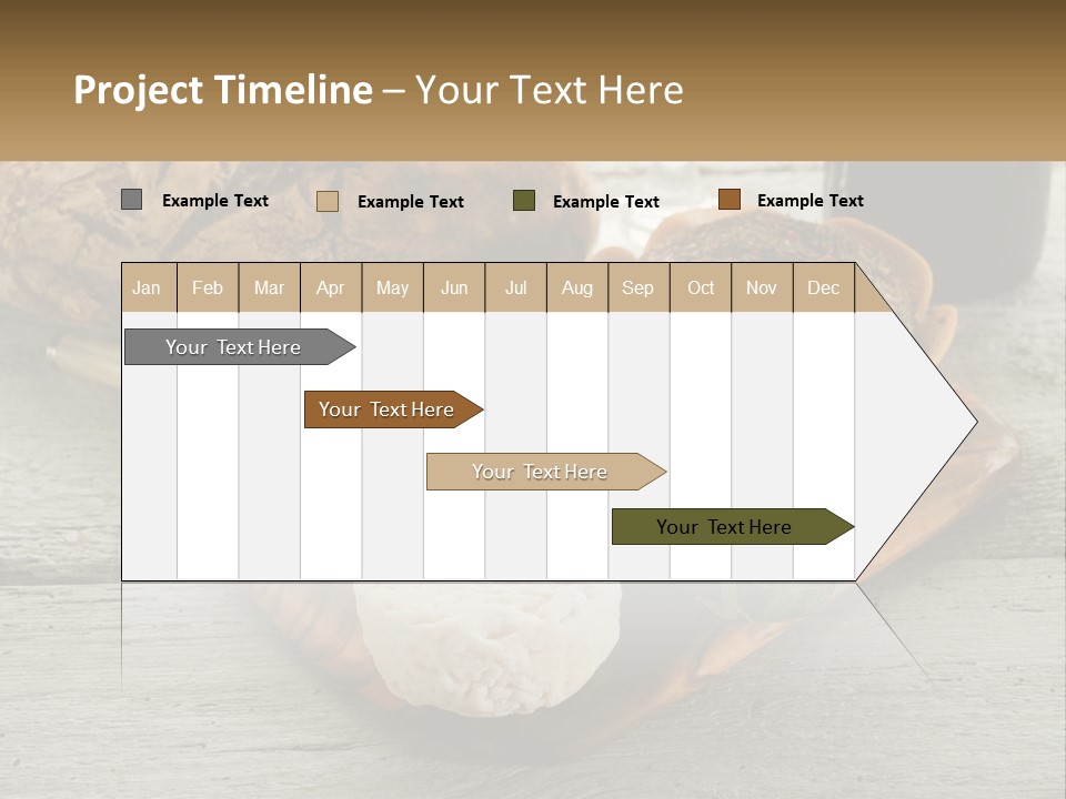 A Plate With Bread And Other Foods On It PowerPoint Template