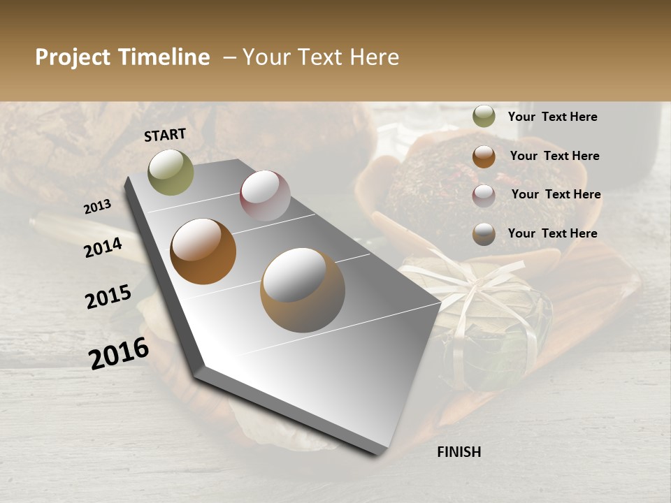 A Plate With Bread And Other Foods On It PowerPoint Template