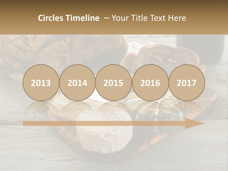 A Plate With Bread And Other Foods On It PowerPoint Template