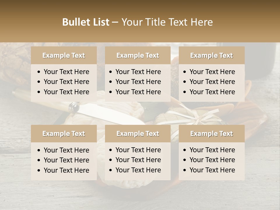 A Plate With Bread And Other Foods On It PowerPoint Template