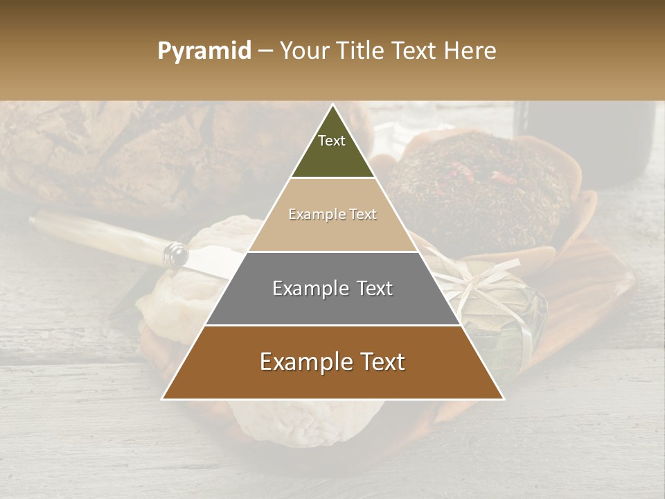 A Plate With Bread And Other Foods On It PowerPoint Template