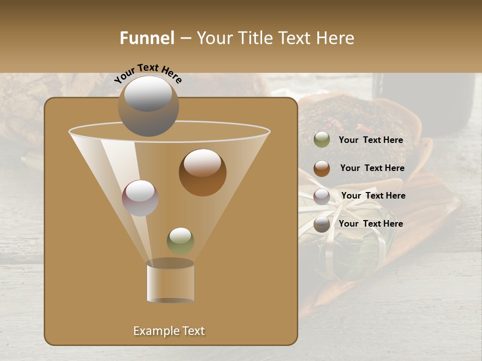 A Plate With Bread And Other Foods On It PowerPoint Template