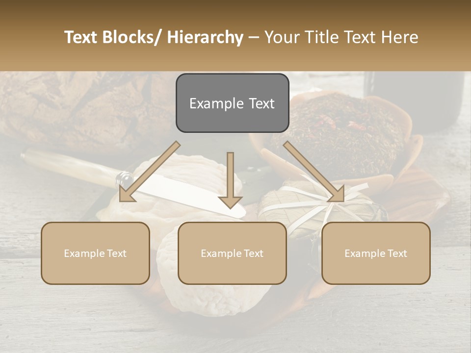 A Plate With Bread And Other Foods On It PowerPoint Template