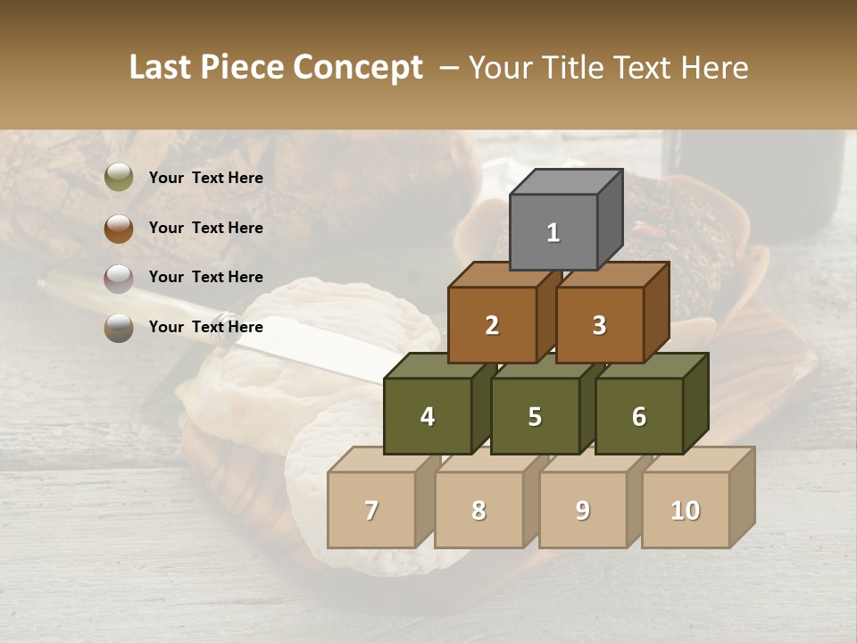 A Plate With Bread And Other Foods On It PowerPoint Template