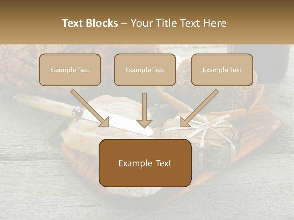 A Plate With Bread And Other Foods On It PowerPoint Template