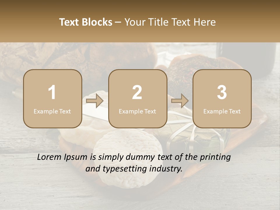 A Plate With Bread And Other Foods On It PowerPoint Template