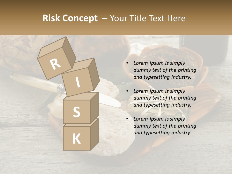 A Plate With Bread And Other Foods On It PowerPoint Template