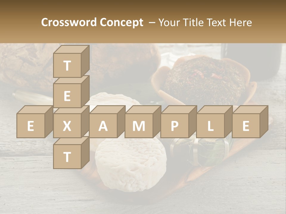 A Plate With Bread And Other Foods On It PowerPoint Template