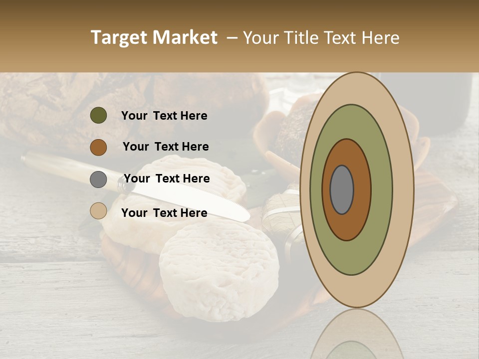 A Plate With Bread And Other Foods On It PowerPoint Template