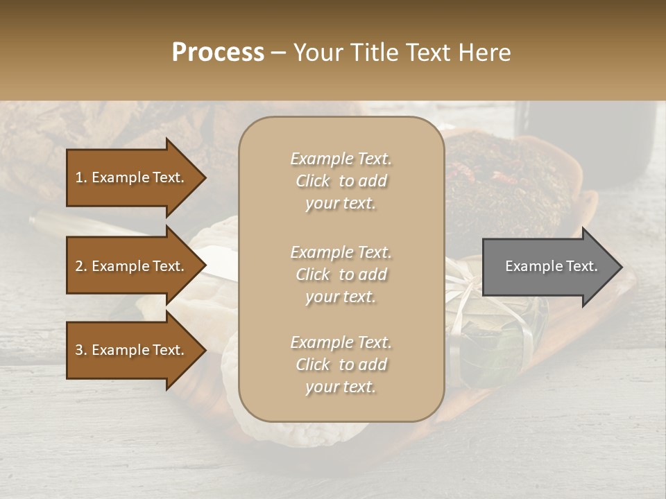 A Plate With Bread And Other Foods On It PowerPoint Template