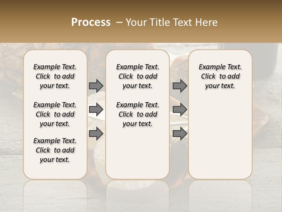 A Plate With Bread And Other Foods On It PowerPoint Template