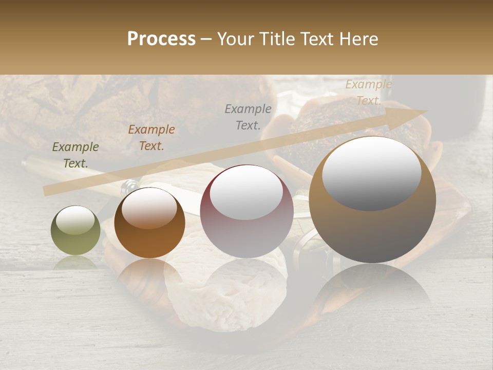 A Plate With Bread And Other Foods On It PowerPoint Template