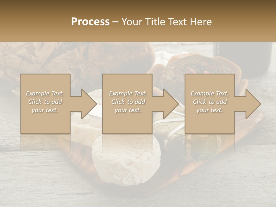 A Plate With Bread And Other Foods On It PowerPoint Template
