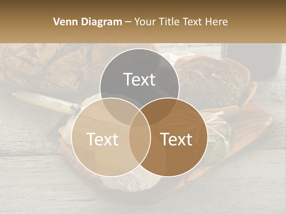 A Plate With Bread And Other Foods On It PowerPoint Template