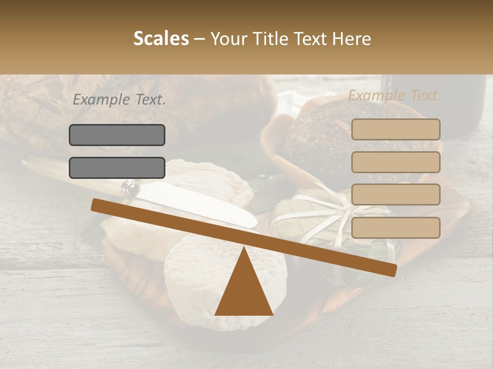 A Plate With Bread And Other Foods On It PowerPoint Template