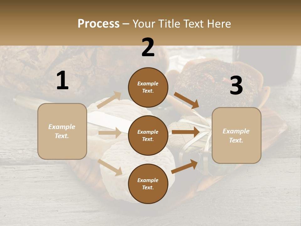 A Plate With Bread And Other Foods On It PowerPoint Template