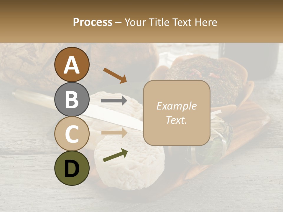 A Plate With Bread And Other Foods On It PowerPoint Template