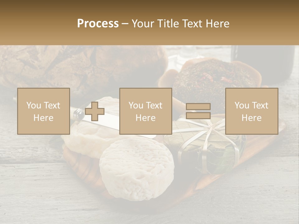 A Plate With Bread And Other Foods On It PowerPoint Template