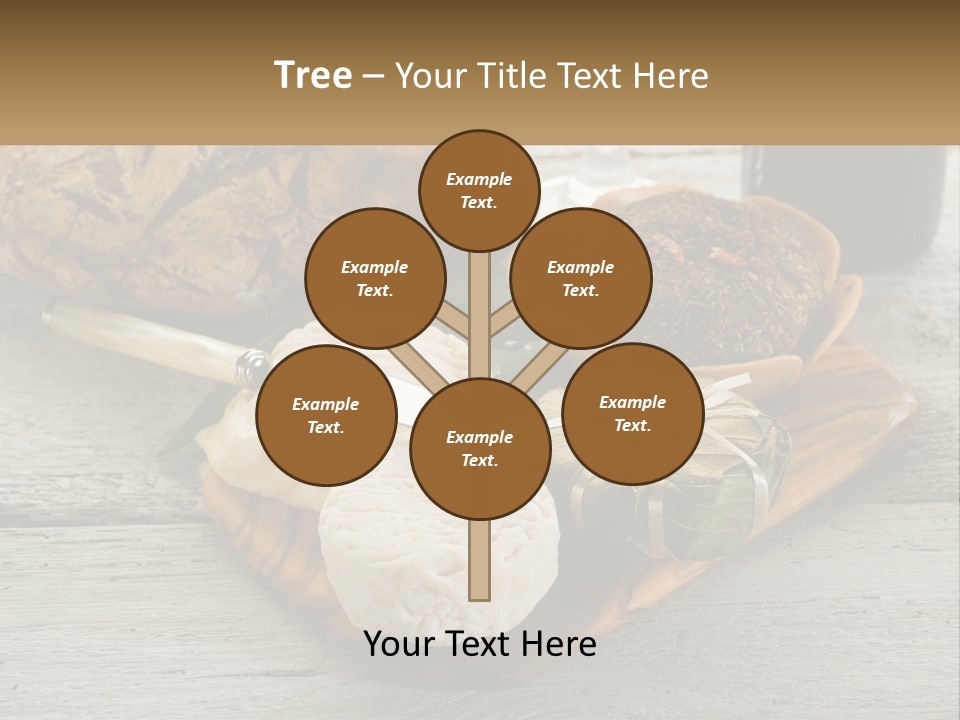 A Plate With Bread And Other Foods On It PowerPoint Template