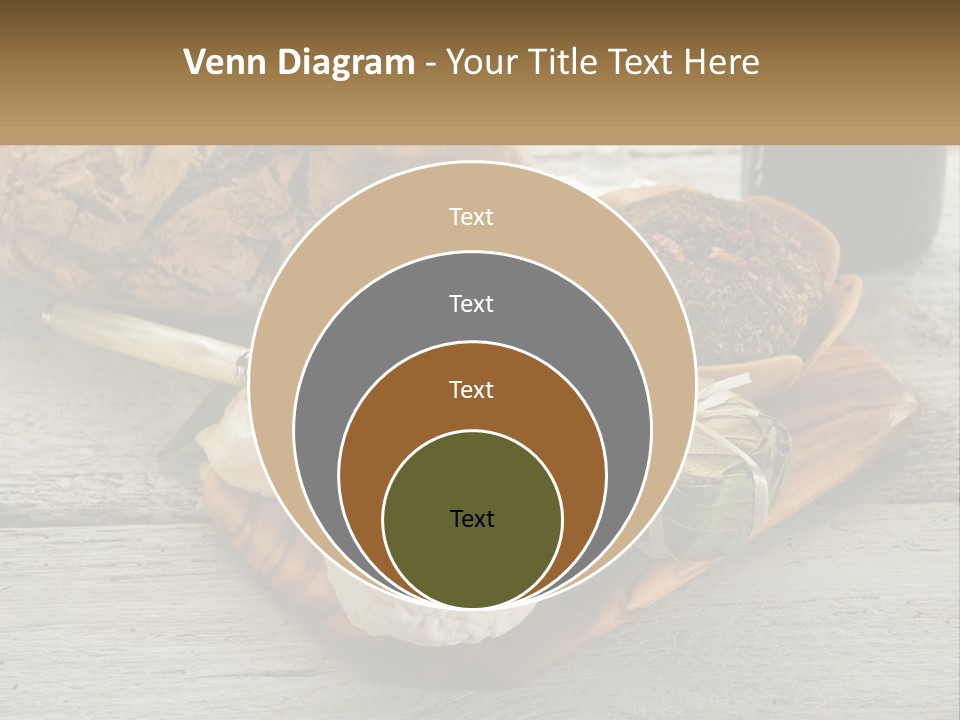 A Plate With Bread And Other Foods On It PowerPoint Template