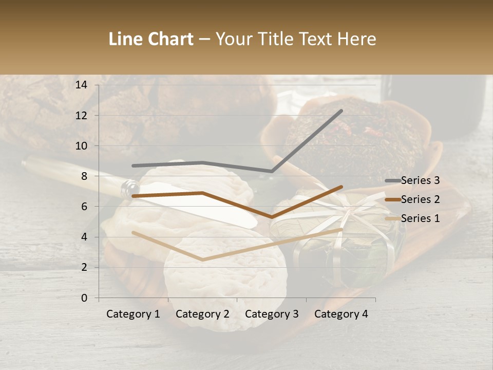 A Plate With Bread And Other Foods On It PowerPoint Template
