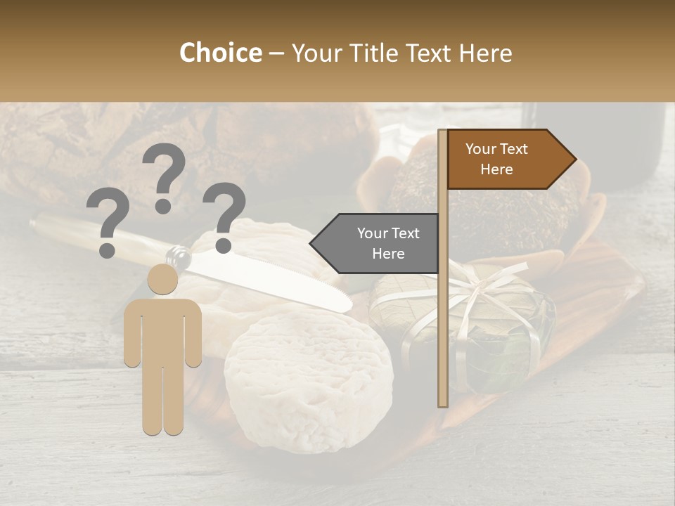 A Plate With Bread And Other Foods On It PowerPoint Template