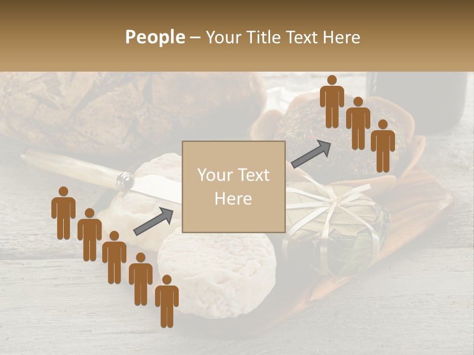 A Plate With Bread And Other Foods On It PowerPoint Template