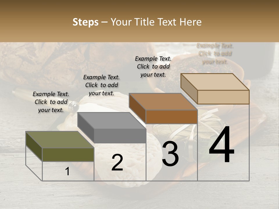 A Plate With Bread And Other Foods On It PowerPoint Template