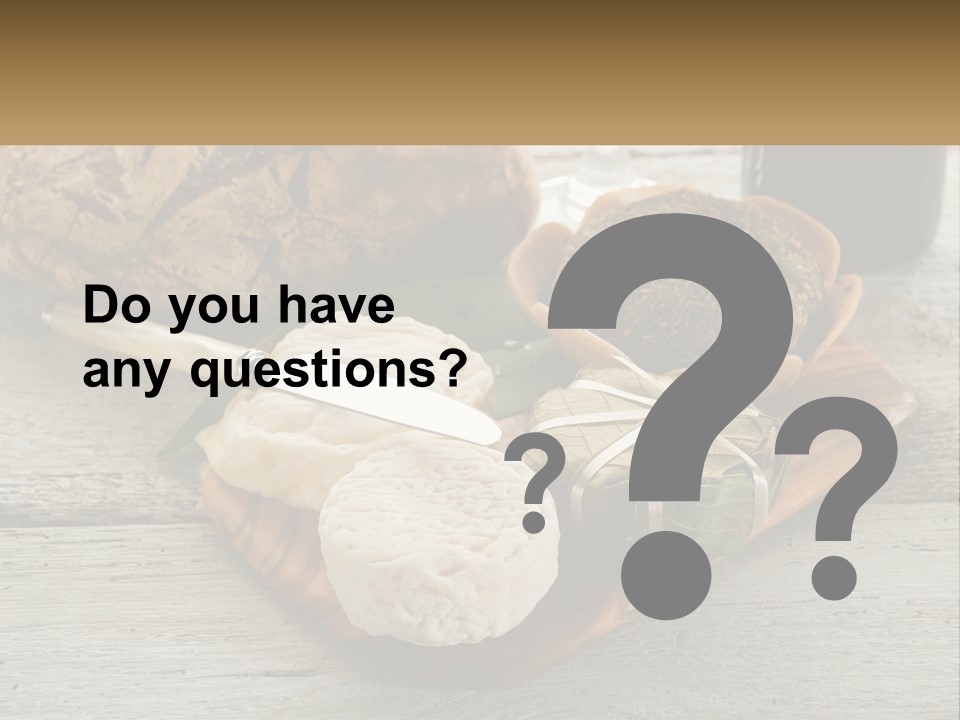 A Plate With Bread And Other Foods On It PowerPoint Template