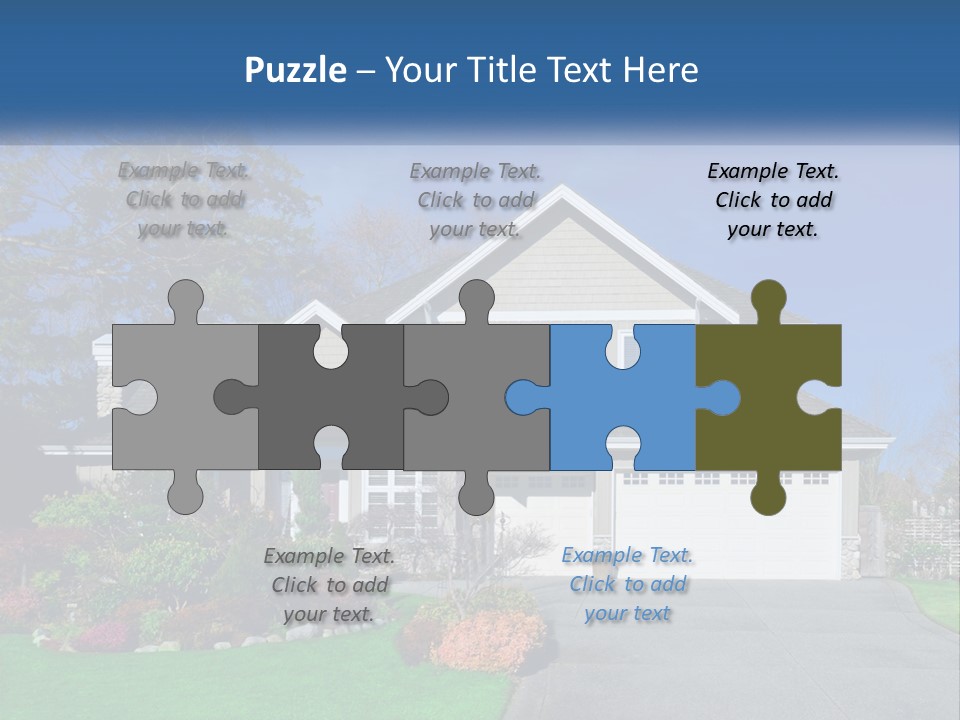 A House With A Blue Sky In The Background PowerPoint Template