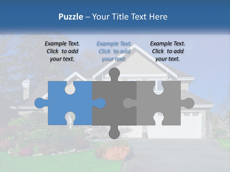 A House With A Blue Sky In The Background PowerPoint Template