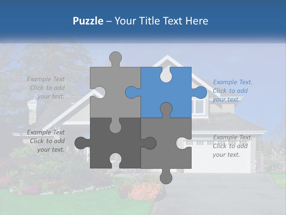 A House With A Blue Sky In The Background PowerPoint Template