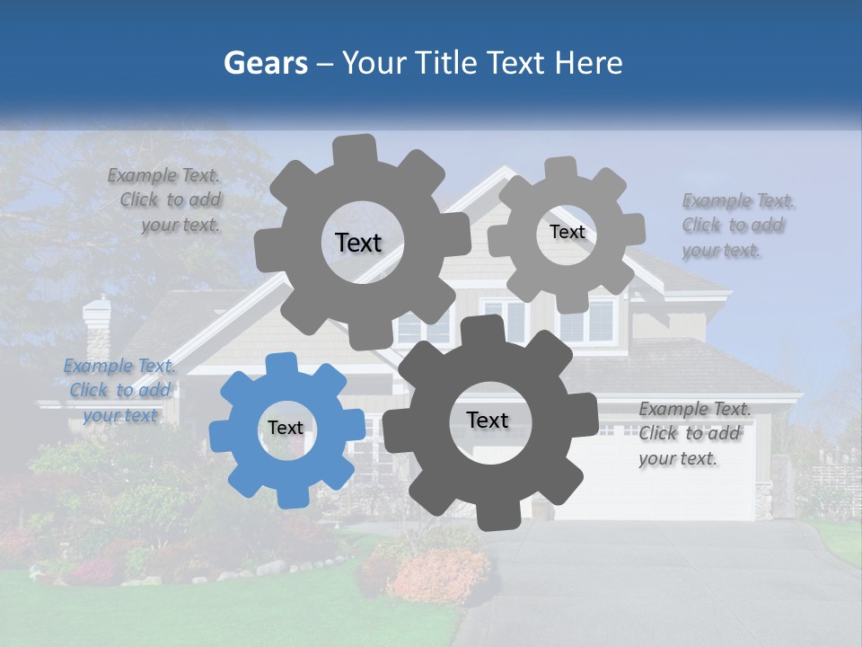 A House With A Blue Sky In The Background PowerPoint Template