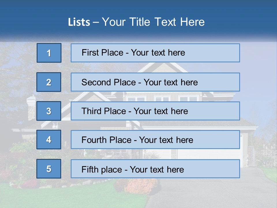 A House With A Blue Sky In The Background PowerPoint Template