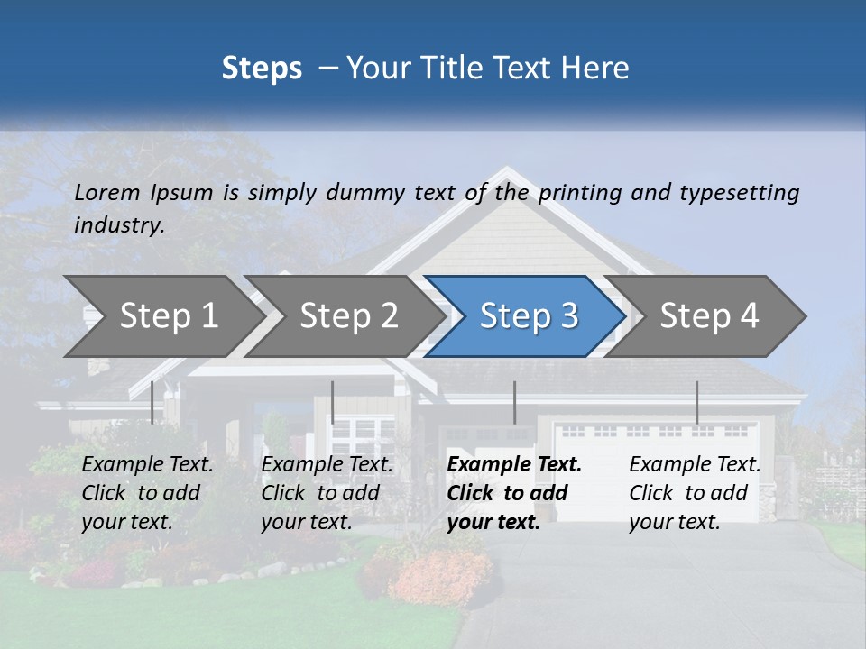 A House With A Blue Sky In The Background PowerPoint Template