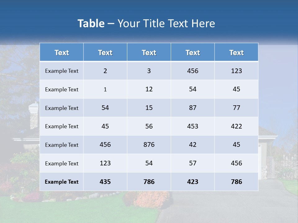 A House With A Blue Sky In The Background PowerPoint Template