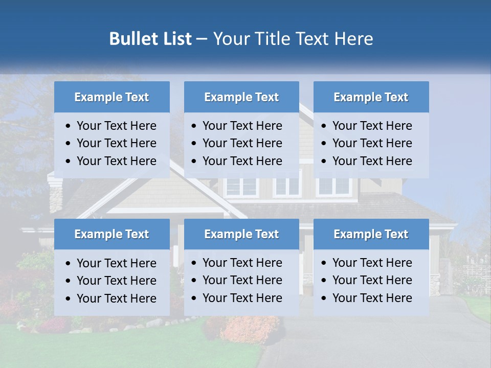 A House With A Blue Sky In The Background PowerPoint Template