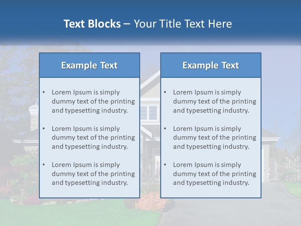 A House With A Blue Sky In The Background PowerPoint Template