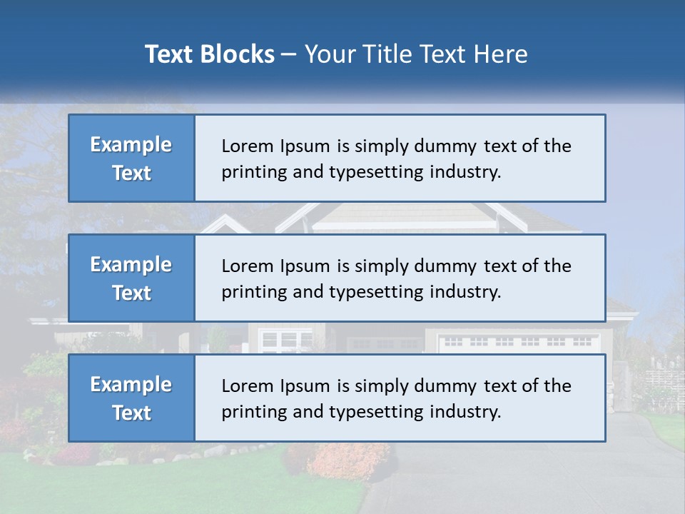 A House With A Blue Sky In The Background PowerPoint Template