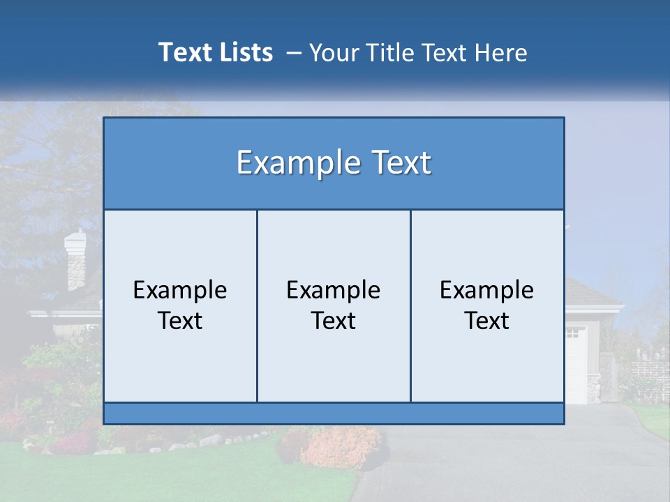 A House With A Blue Sky In The Background PowerPoint Template