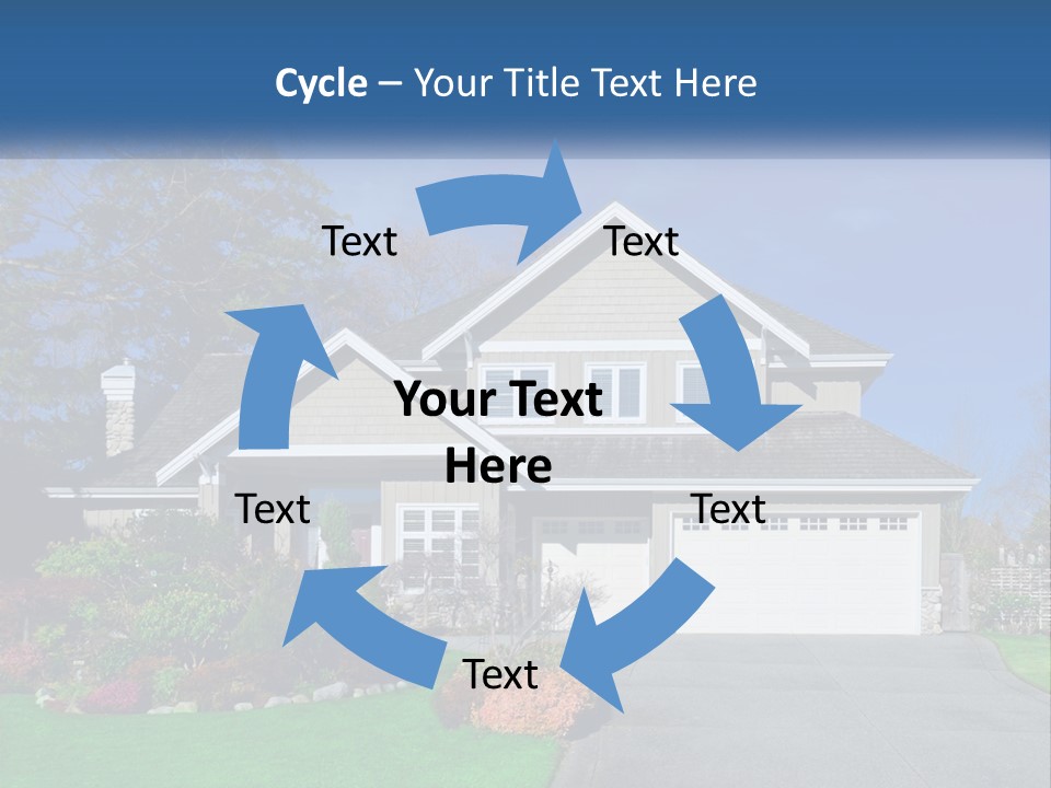 A House With A Blue Sky In The Background PowerPoint Template