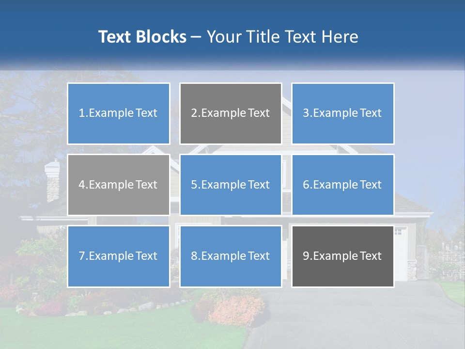 A House With A Blue Sky In The Background PowerPoint Template